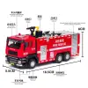 (Box set) Simulation 1:50 scale Jiaye Fire Protection Engineering Sanitation Alloy Vehicle Model Ornament with sound and light toy details Picture